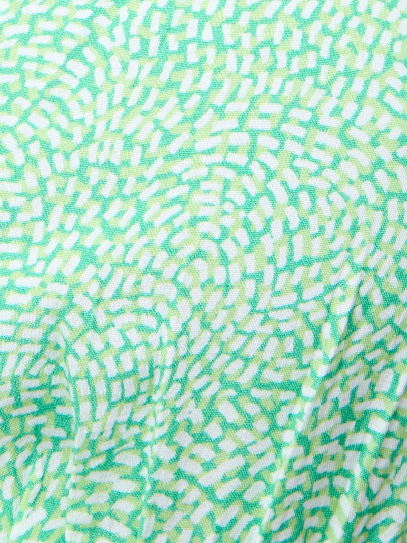 French Connection Bernice Eco V Neck Printed Tea Dress Minted Green