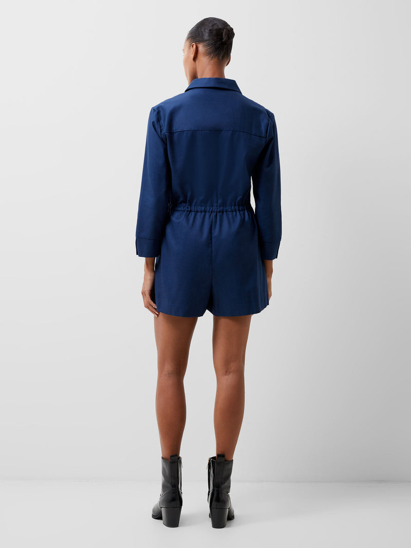 French Connection Bodie Blend Playsuit Midnight Blue