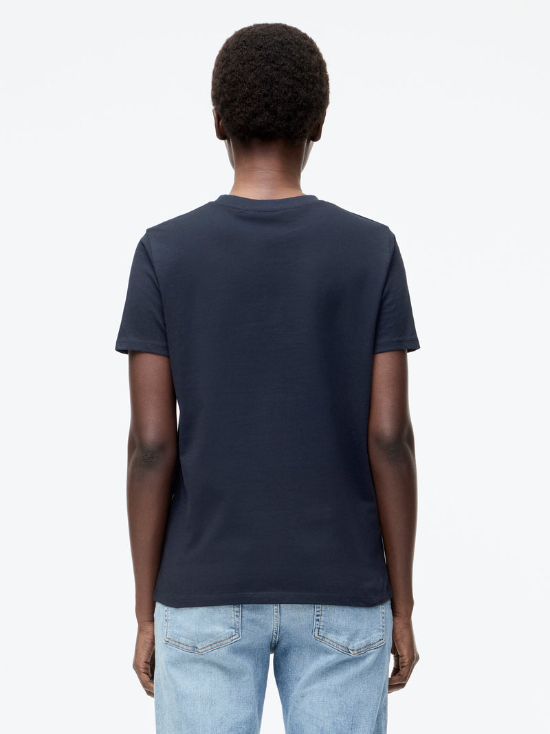 French Connection Bonjour Graphic T-Shirt Midnight/Red