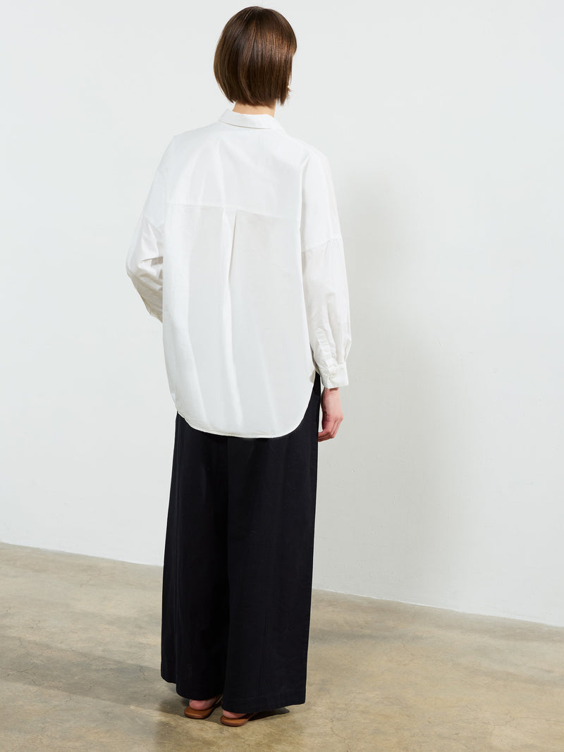 French Connection Cambria Cotton Popover Shirt Linen White