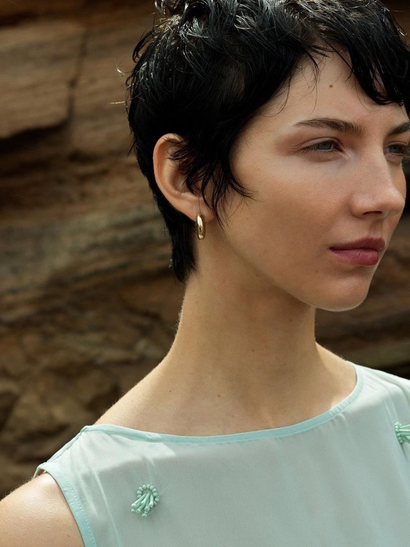 French Connection Cameron Embellished Shift Dress Sea Mist Green