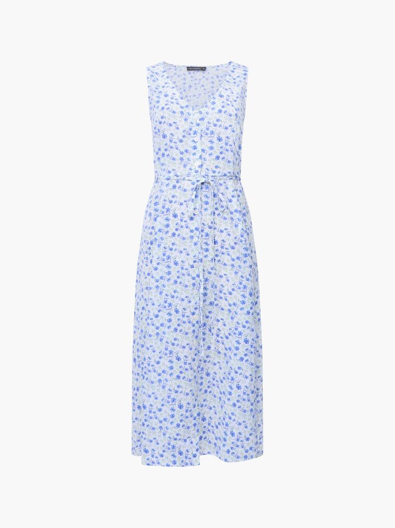 French Connection Camille V-Neck Sleeveless Dress Summer White