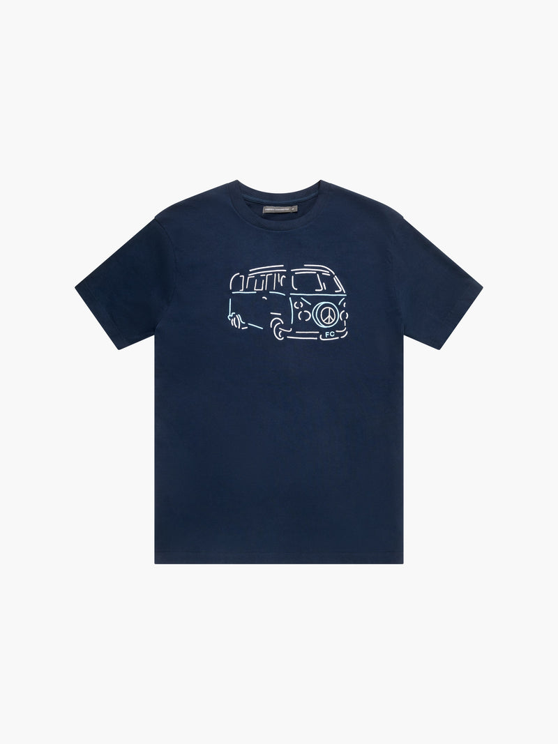 french connection Camper Van Embroidered T-Shirt Marine