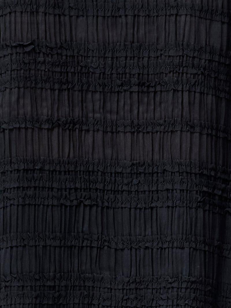 French Connection Canary Pleated Long Sleeve Shirt Black