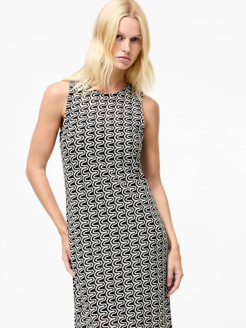 French Connection Carly Jersey Tunic Maxi Dress Black/Cream