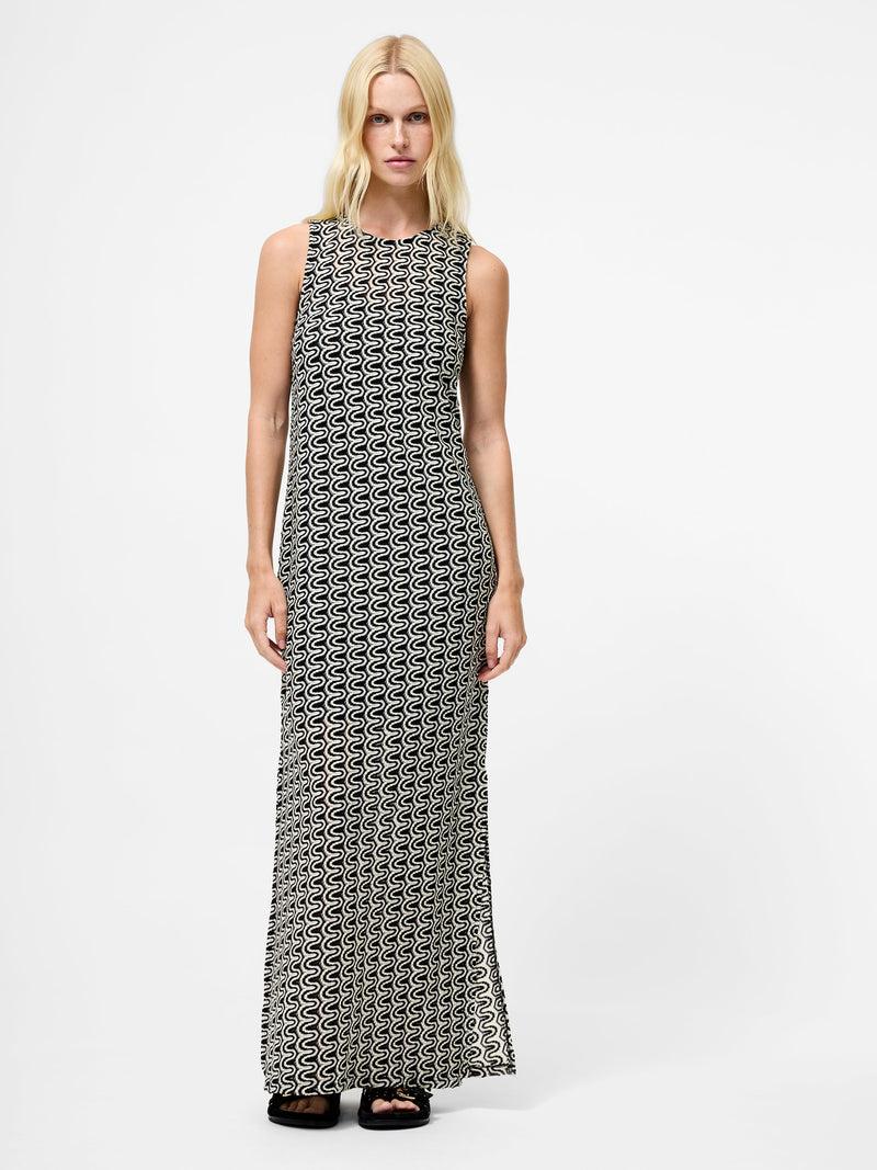 French Connection Carly Jersey Tunic Maxi Dress Black/Cream