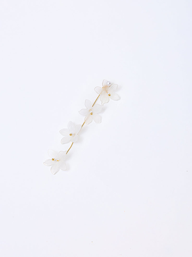 French Connection Cascade Floral Drop Earrings White