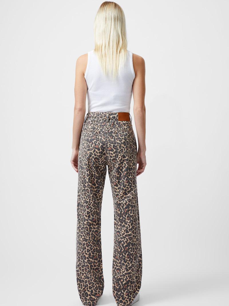 French Connection Charlie Leopard Print Straight Leg Jeans Leopard Sand Multi