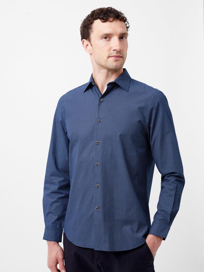 french connection Classic Collar Printed Shirt Blue Print