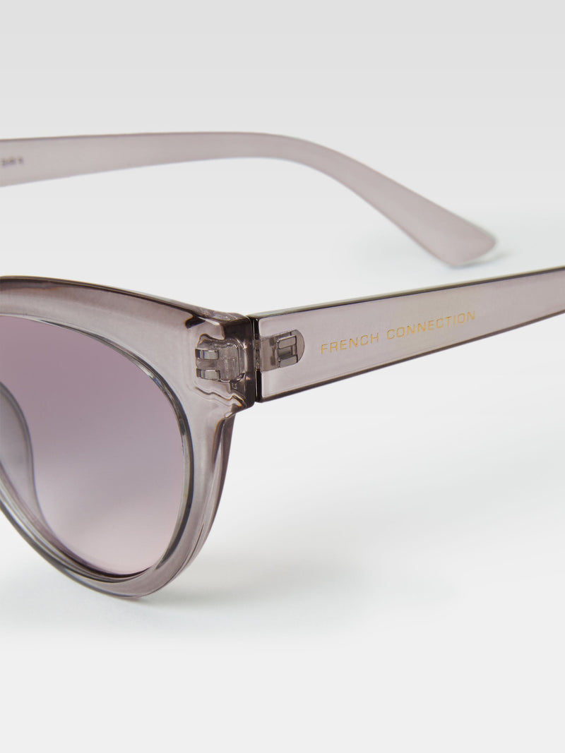 French Connection Clear Cat Eye Sunglasses Xtal Clear