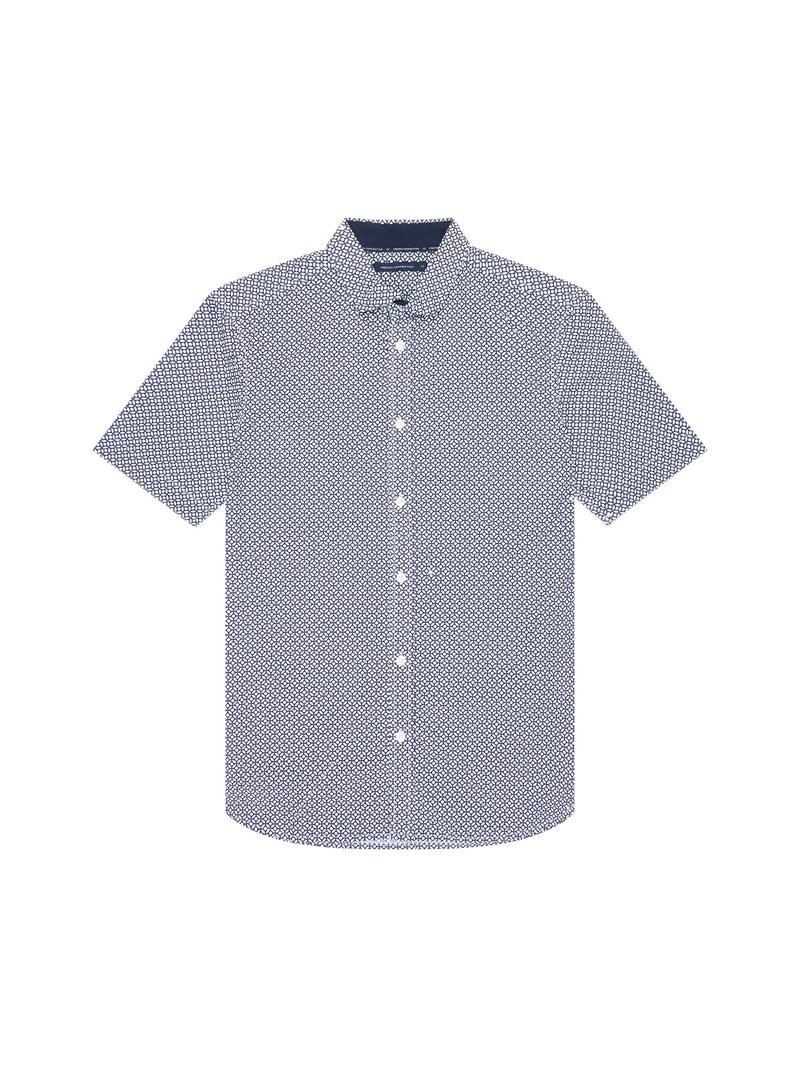 french connection Compass Short Sleeve Shirt Marine