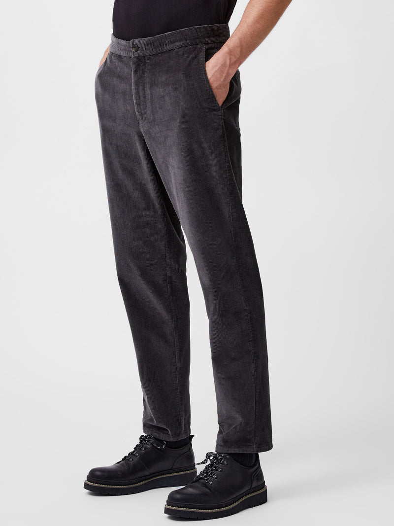 French Connection Corduroy Stretch Band Trousers Dark Grey