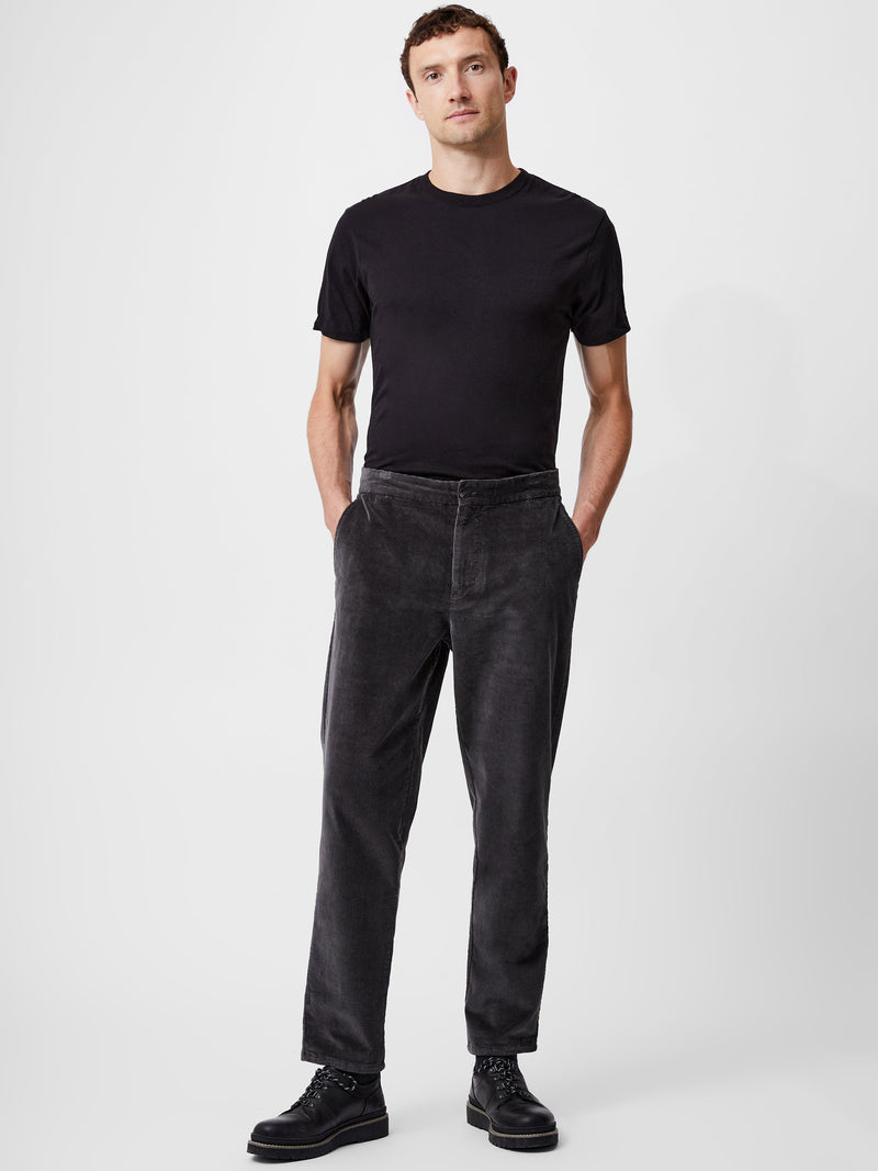 french connection Corduroy Stretch Band Trousers Dark Grey