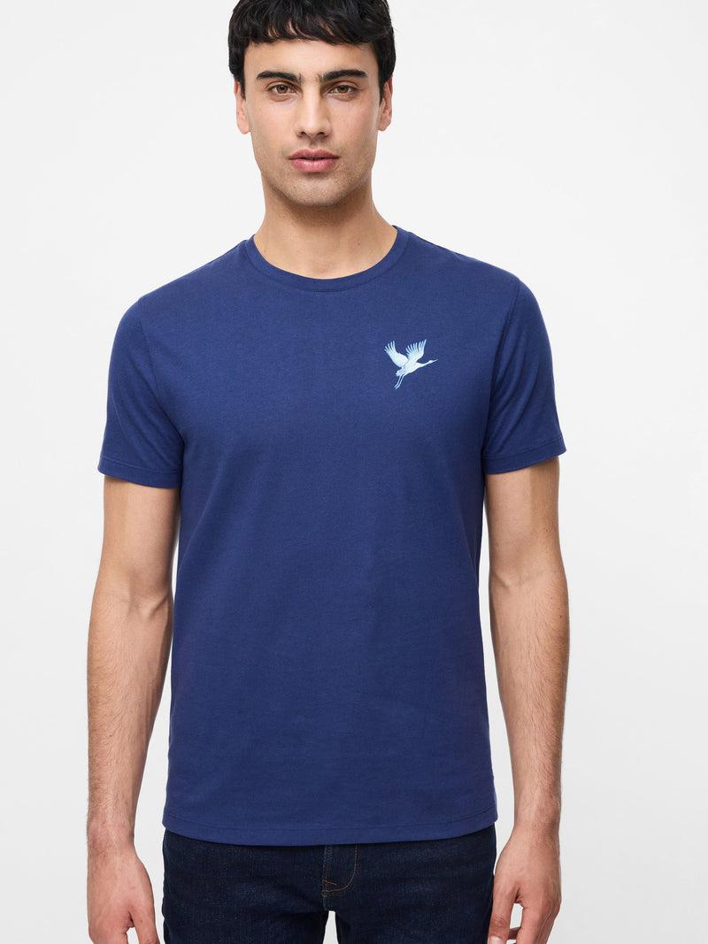 french connection Cormorant Organic Graphic T-Shirt Navy
