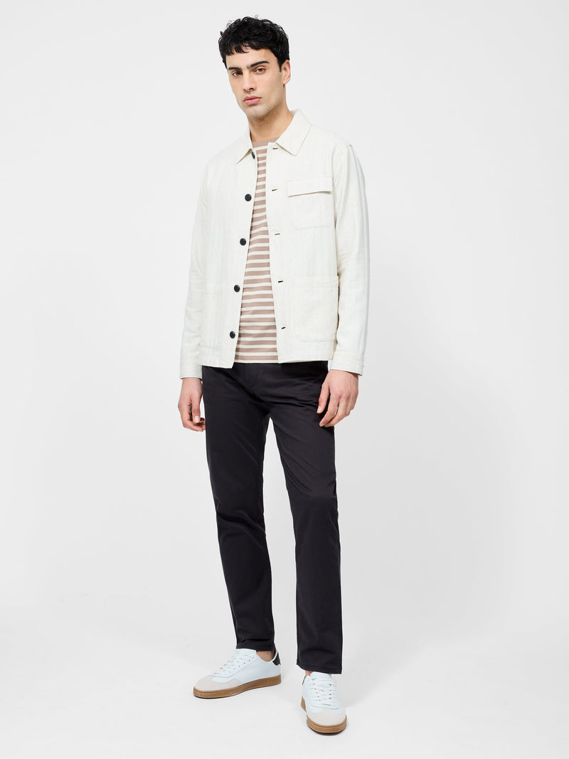 French Connection Cotton Stretch 5 Pocket 32 Inch Jeans Black