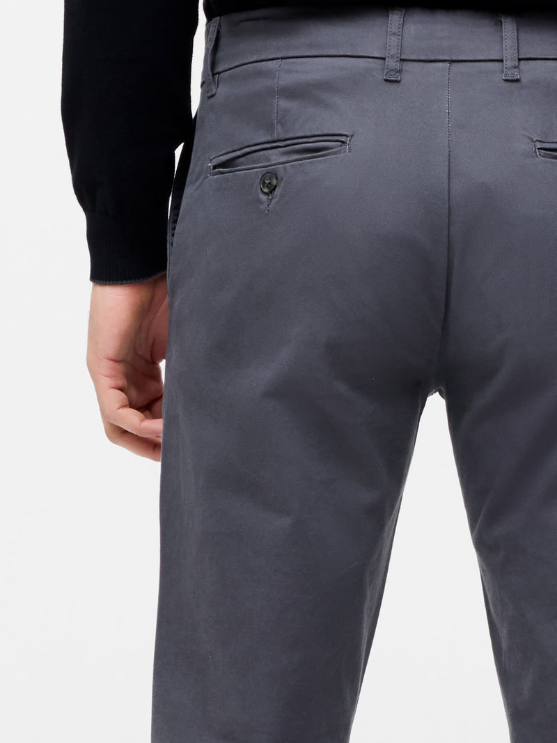 French Connection Cotton Stretch Chino 32 Inch Regular Fit Charcoal 32