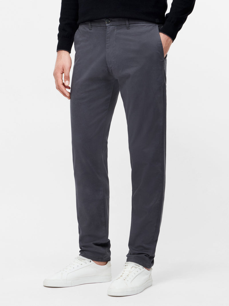 French Connection Cotton Stretch Chino 32 Inch Regular Fit Charcoal 32