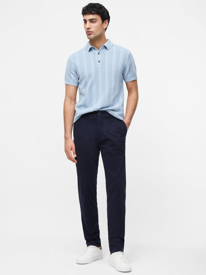 french connection Cotton Stretch Chino 32 Inch Regular Fit Navy 32