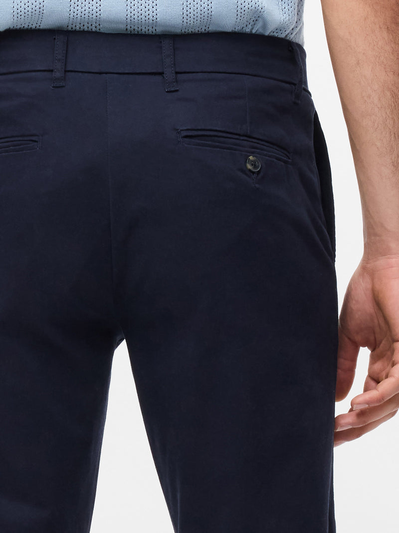 French Connection Cotton Stretch Chino 32 Inch Regular Fit Navy 32