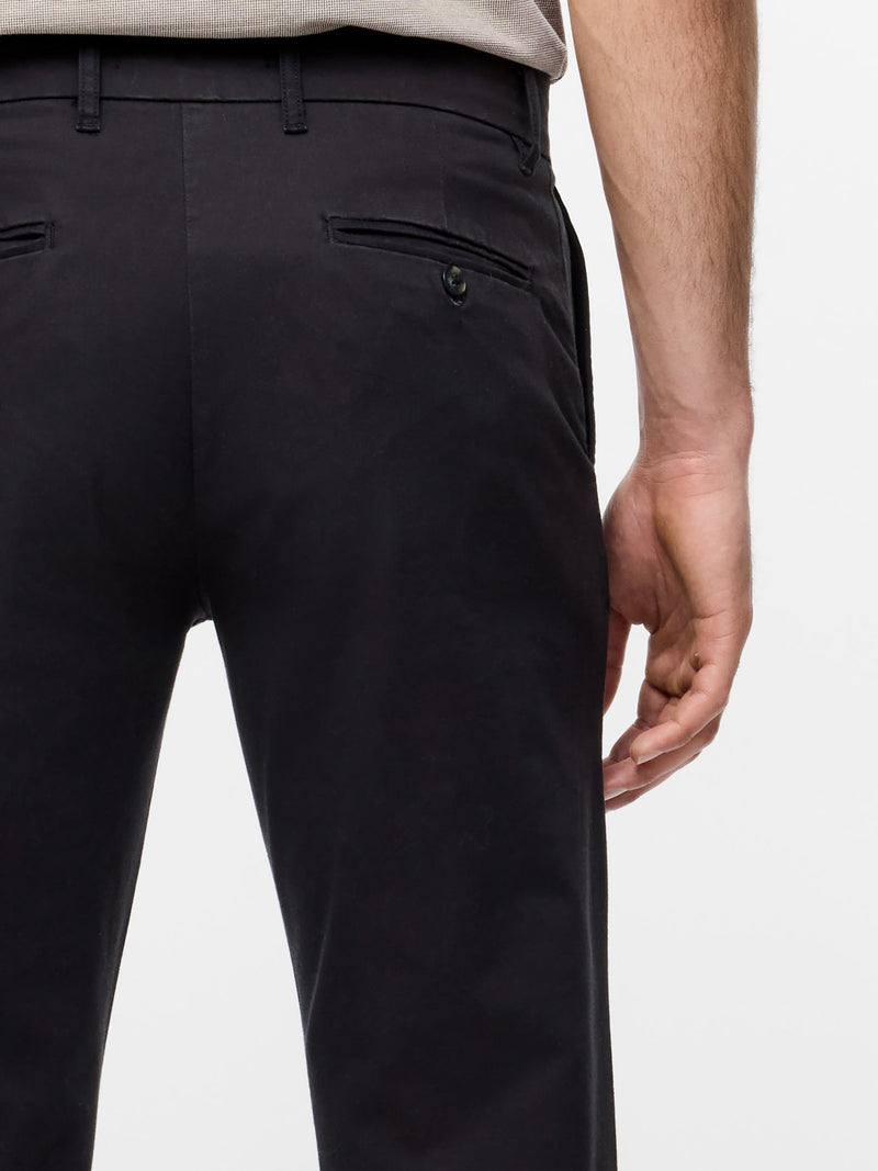 French Connection Cotton Stretch Chino 34 Inch Regular Fit Black 34