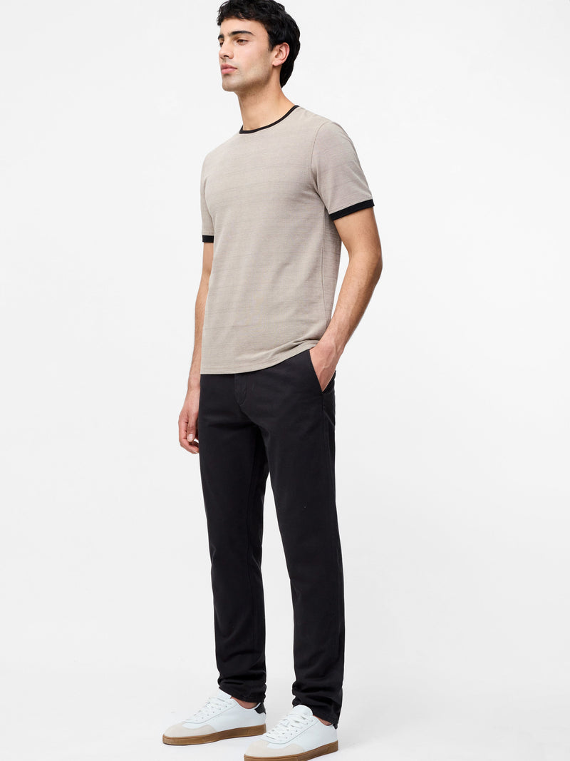 French Connection Cotton Stretch Chino 34 Inch Regular Fit Black 34