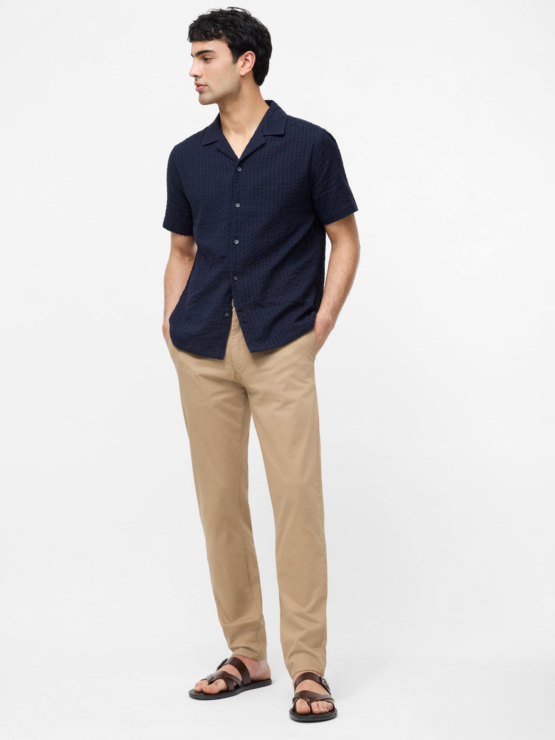 French Connection Cotton Stretch Chino 34 Inch Regular Fit Light Tobacco 34