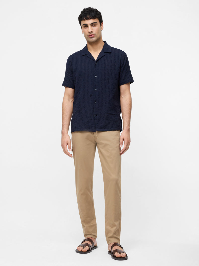 French Connection Cotton Stretch Chino 34 Inch Regular Fit Light Tobacco 34