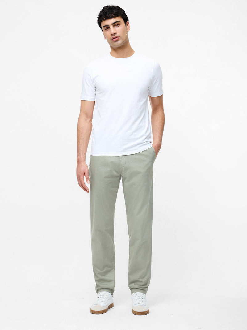French Connection Cotton Stretch Chino 34 Inch Regular Fit Sage Green 34