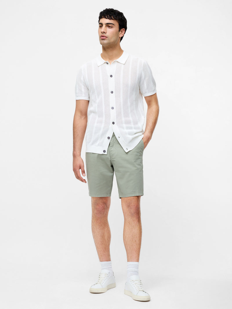 french connection Cotton Stretch Chino Shorts Sage Green