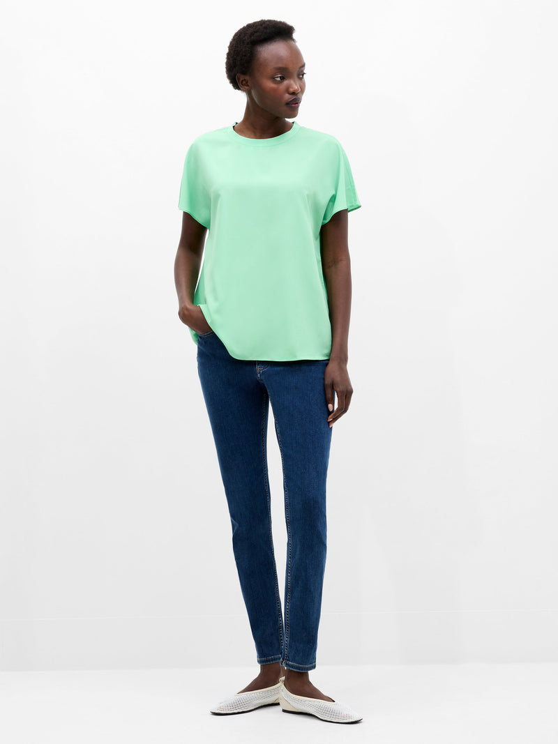 french connection Crew Neck Short Sleeve T-Shirt Minted Green