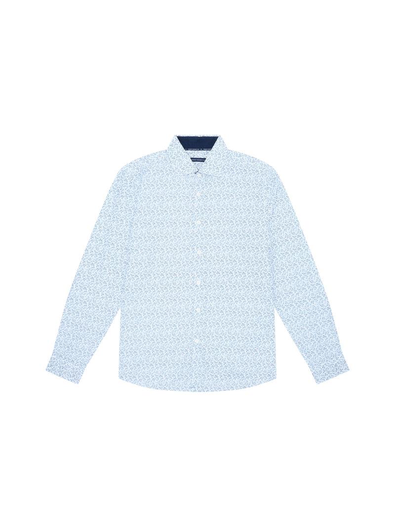 french connection Daisy Floral Long Sleeve Shirt White