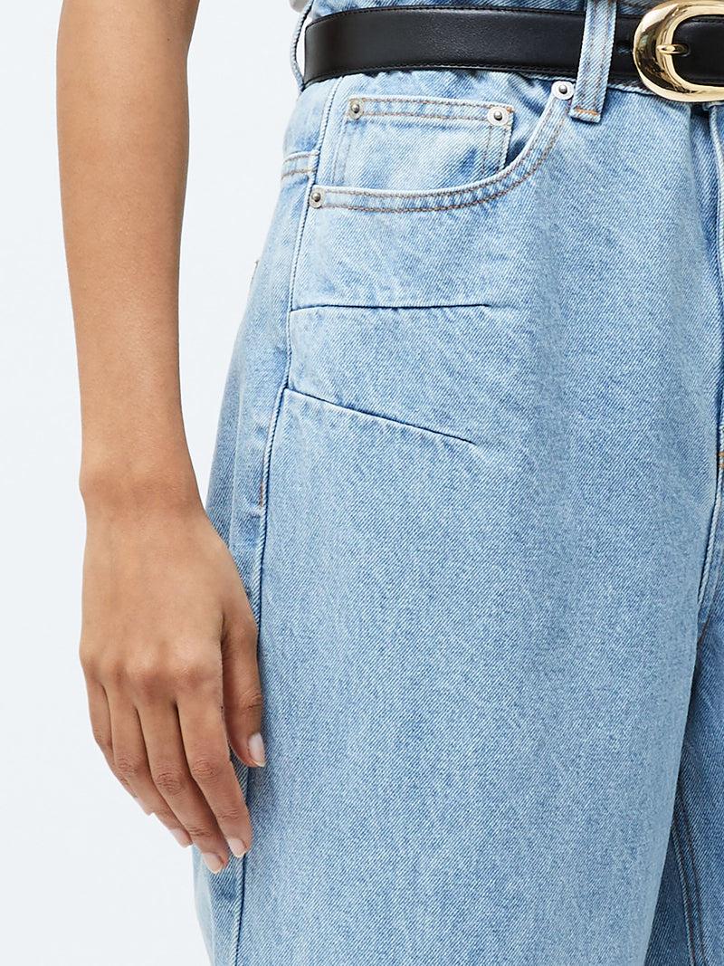 French Connection Dallas Denim Barrel Leg Jeans Light Wash