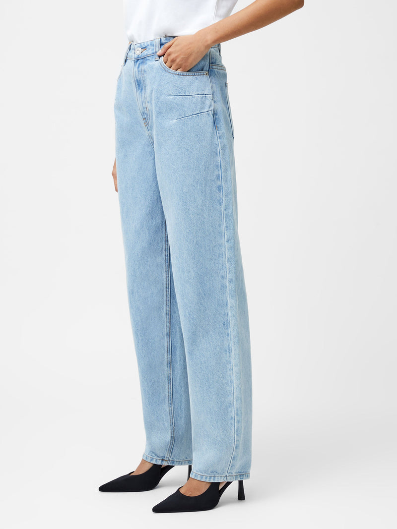 French Connection Dallas Denim Barrel Leg Jeans Light Wash