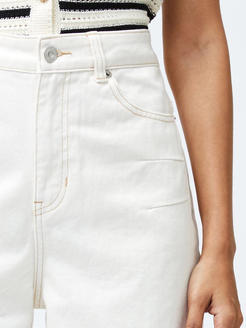 French Connection Dallas Denim Barrel Leg Jeans Summer Ecru