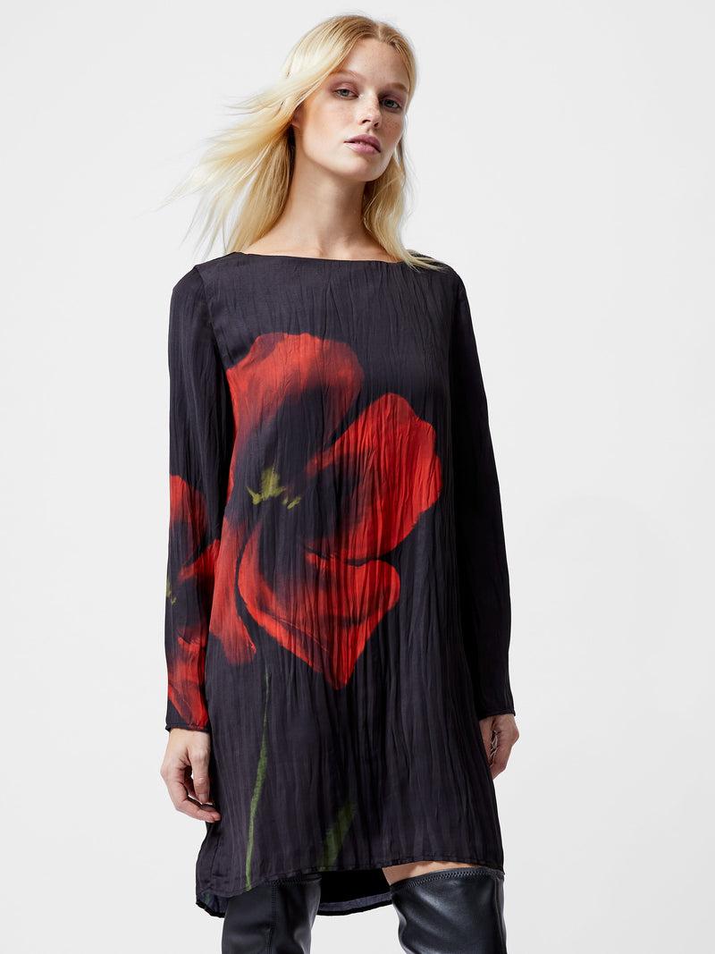 French Connection Delilah Alora Satin Mini Dress Black