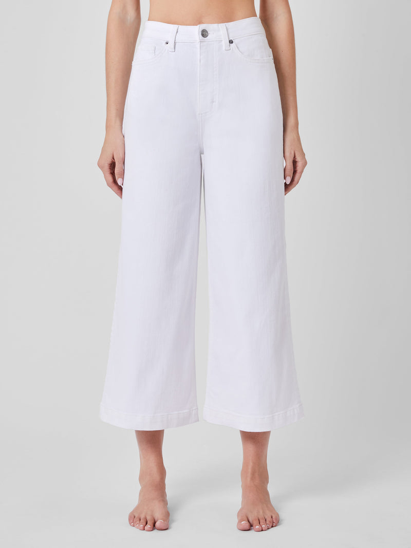 french connection Denim Stretch White Culottes 24 Inch White