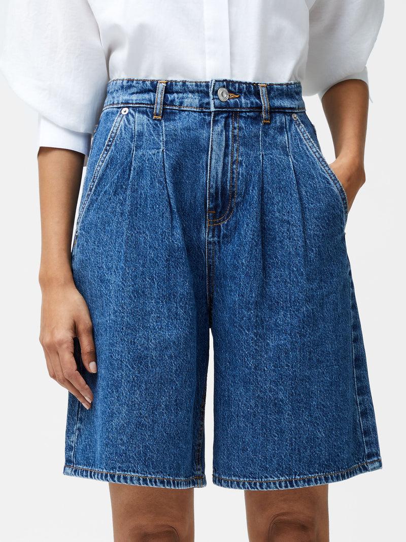 French Connection Denver Denim Bermuda Shorts Vintage Blue
