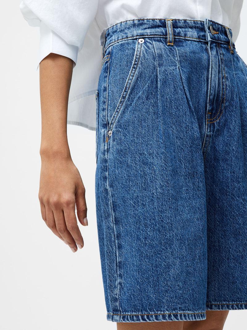 French Connection Denver Denim Bermuda Shorts Vintage Blue