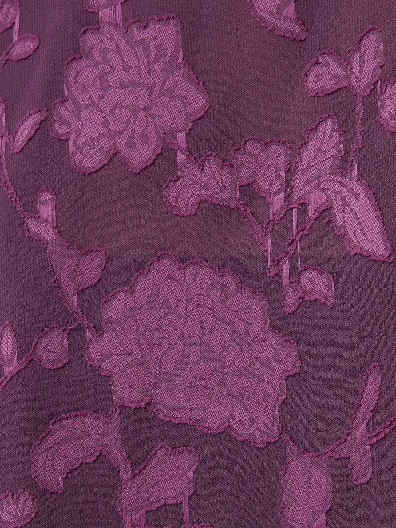 French Connection Devore Satin Popover Shirt Blackberry