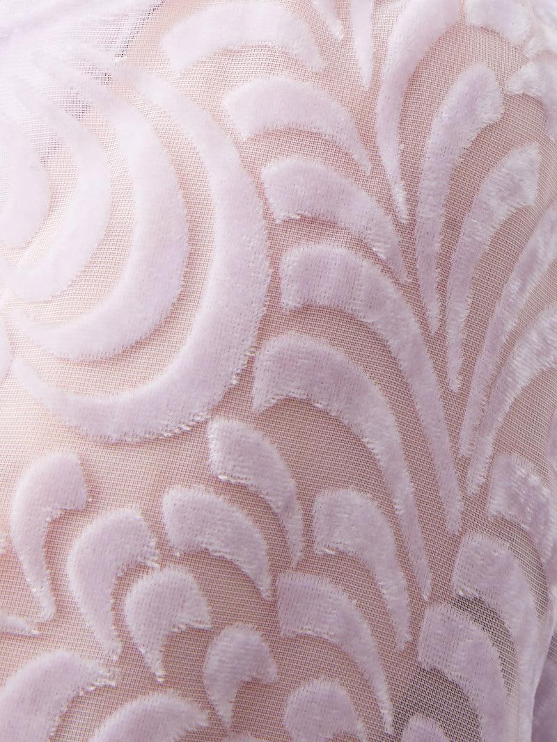 French Connection Diandra Devore Long Sleeve High Neck Top Orchid Petal