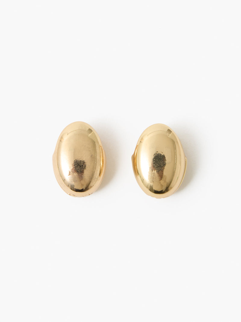 french connection Double Sided Curved Dome Hoop Earrings Gold