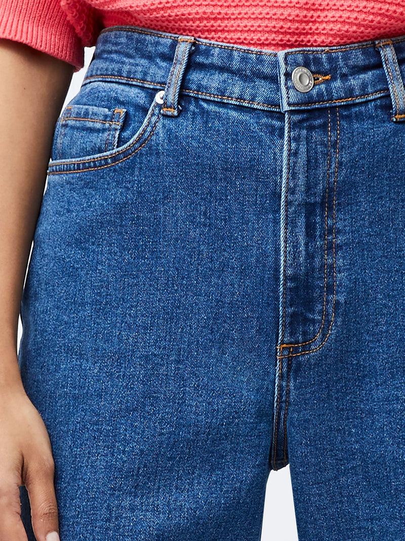 French Connection Elliot Denim Straight Leg Turn Up Jeans Vintage Blue