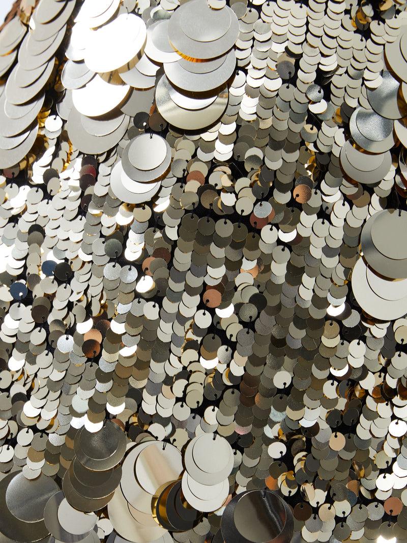 French Connection Elodie Sequin Mini Skirt Metallic Gold