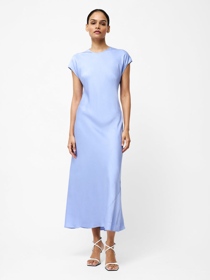 french connection Ennis Eco Satin Column Shape Dress Pale Iris