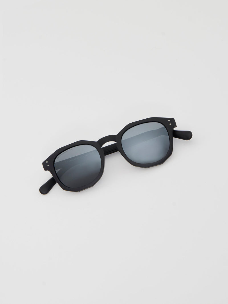 French Connection Faceted Preppy Sunglasses Charcoal