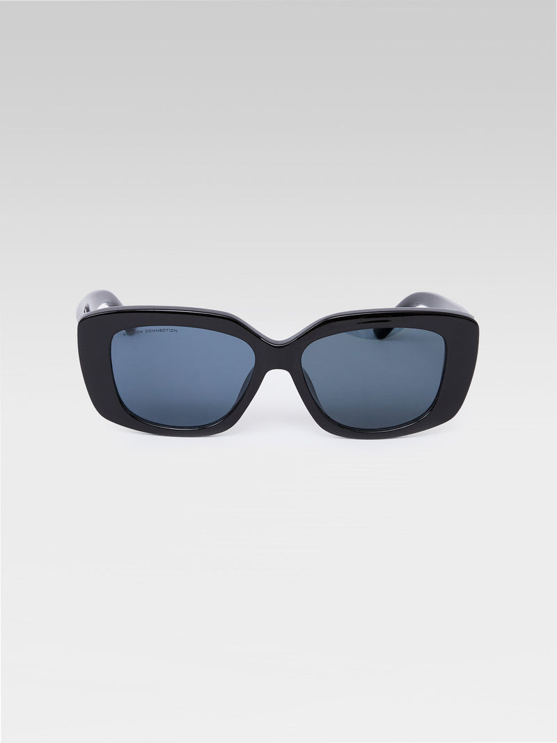 french connection Fashion Cat Eye Sunglasses Shiny Black