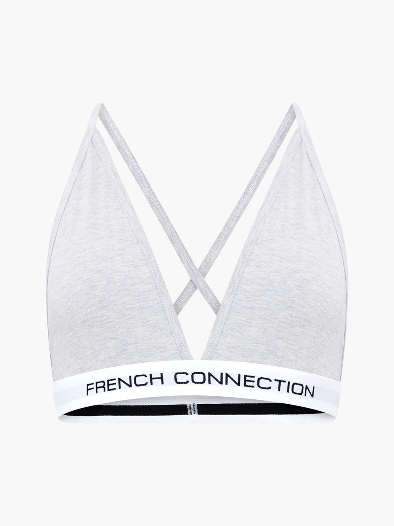 French Connection Fc 2 Pack Logo Bralette Black/Grey
