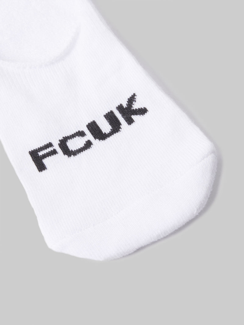 French Connection FCUK 3 Pack Invisible Socks Nude/White/Black