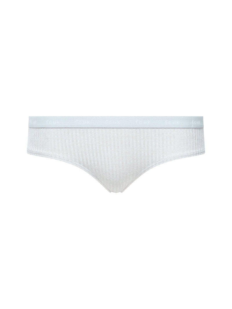 French Connection FCUK 3 Pack Ribbed Briefs Grey/White/Pink