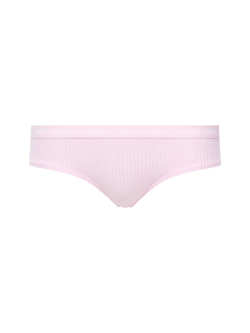 French Connection FCUK 3 Pack Ribbed Briefs Grey/White/Pink